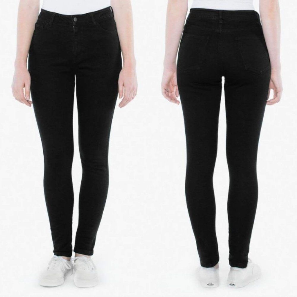 American Apparel The Pencil Jean Black High Rise